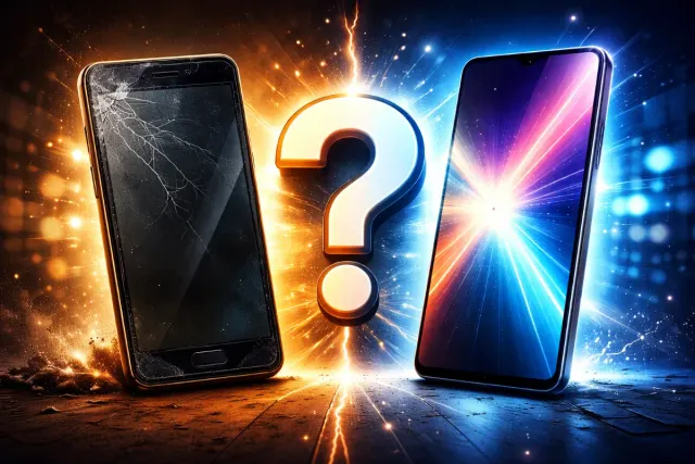 due smartphone uno a sinistra vecchio e uno a destra nuovo