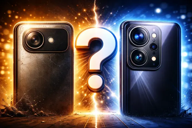 due smartphone uno vecchio con una fotocamera e uno nuovo con più fotocamere